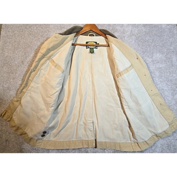 Cabela's for Women Duck Canvas Barn Chore Jacket Flannel Lined Pockets Tan XL - Picture 11 of 16